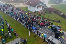 Demo gegen Asylunterkunft in Frankenburg am Sonntag,  8. Januar 2023, Copyright siehe www.meinbezirk.at